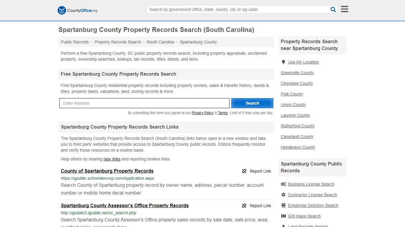 Spartanburg County Property Records Search (South Carolina) - County Office